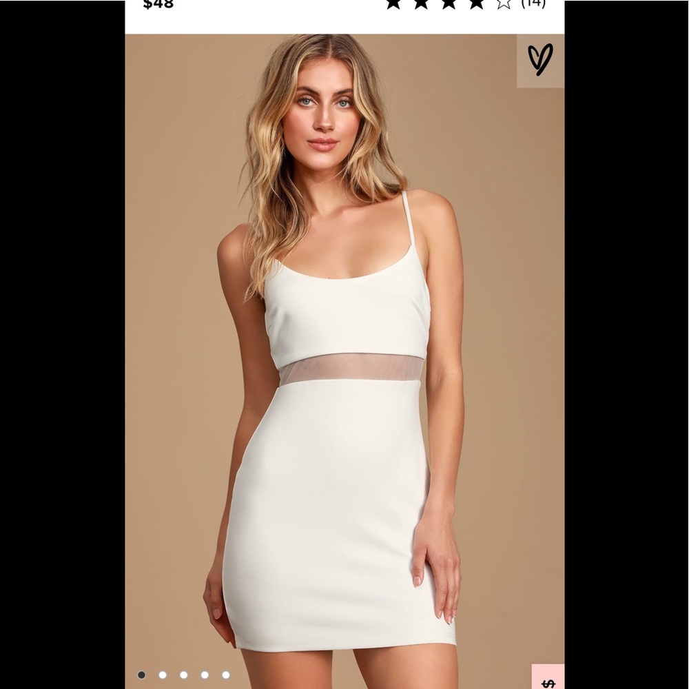 Night Moves White Sleeveless Bodycon Mini Dress